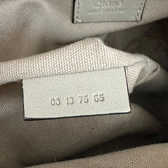 CHLOE Roy Small Gray Patent Leather Bucket Crossbody 2 Way Bag - Picture 12 of 13